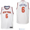 Maillot NBA Pas Cher New York Knicks Junior Kristaps Porzingis 6 Blanc Association 2017/18