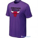 T-Shirt NBA Pas Cher Chicago Bulls Pourpre