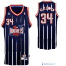 Maillot NBA Pas Cher Houston Rockets Hakeem Abdul Olajuwon 34 Bleu