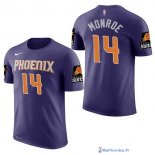 Maillot Manche Courte Phoenix Suns 14 Greg Monroe Purpura 2017/18