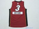 Maillot NBA Pas Cher Miami Heat Junior Dwyane 3 Rouge