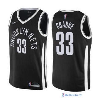 Maillot NBA Pas Cher Brooklyn Nets Allen Crabbe 33 Nike Noir Ville 2017/18