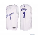 Maillot NBA Pas Cher Noël Los Angeles Lakers D'Angelo Russell 1 Blanc