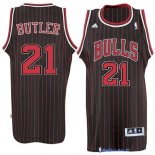 Maillot NBA Pas Cher Chicago Bulls Jimmy Butler 21 Noir Bande