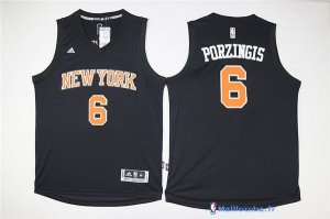 Maillot NBA Pas Cher New York Knicks Kristaps Porzingis 6 Noir