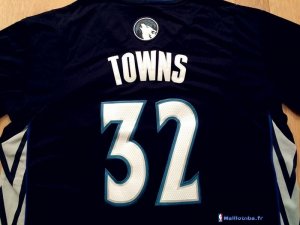 Maillot NBA Pas Cher Minnesota Timberwolves Karl Anthony 32 Towns Noir MC