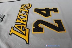 Maillot NBA Pas Cher Los Angeles Lakers Kobe Bryant 24 Gris Jaune