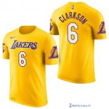 Maillot Manche Courte Los Angeles Lakers Jordan Clarkson 6 Jaune 2017/18