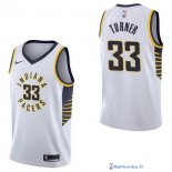 Maillot NBA Pas Cher Indiana Pacers Myles Turner 33 Blanc Association 2017/18