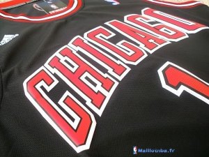 Maillot NBA Pas Cher Chicago Bulls Derrick Rose 1 Noir Rouge