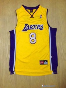 Maillot NBA Pas Cher Los Angeles Lakers Kobe Bryant 8 Jaune Pourpre