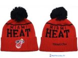 Tricoter un Bonnet NBA 2017 Miami Heat Rouge Noir 2