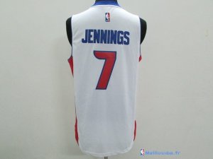 Maillot NBA Pas Cher Detroit Pistons Brandon Jennings 7 Blanc