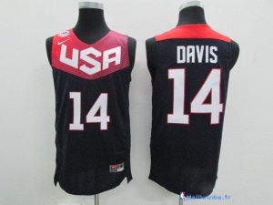 Maillot NBA Pas Cher USA 2014 Davis 14 Noir