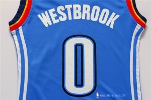 Maillot NBA Pas Cher Oklahoma City Thunder Femme Russell Westbrook 0 Bleu