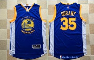 Maillot NBA Pas Cher Golden State Warriors Kevin Durant 35 Bleu Jaune