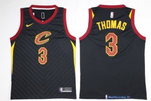 Maillot NBA Pas Cher Cleveland Cavaliers Isaiah Thomas 3 Noir Statement 2017/18