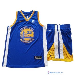 Maillot NBA Pas Cher Golden State Warriors Junior Kevin Durant 35 Complet Ensemble Bleu 2017/18