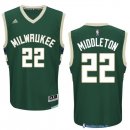 Maillot NBA Pas Cher Milwaukee Bucks Khris Middleton 22 Vert