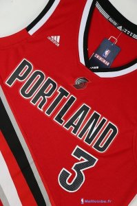 Maillot NBA Pas Cher Portland Trail Blazers 2016 C.J.McCollum 3 Rouge