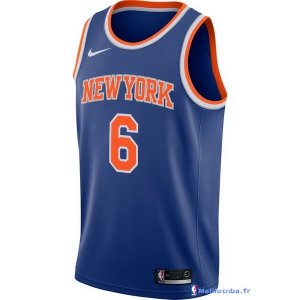 Maillot NBA Pas Cher New York Knicks Kristaps Porzingis 6 Bleu Icon 2017/18