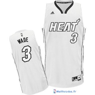 Maillot NBA Pas Cher Noël Miami Heat Wade 3 Blanc