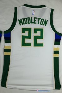 Maillot NBA Pas Cher Milwaukee Bucks Khris Middleton 22 Blanc