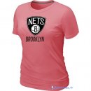 T-Shirt NBA Pas Cher Femme Brooklyn Nets Rose