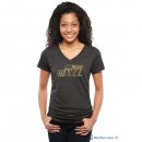 T-Shirt NBA Pas Cher Femme Utah Jazz Noir Or