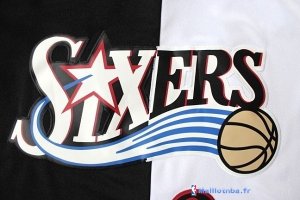 Maillot NBA Pas Cher Philadelphia Sixers Allen Iverson 3 Noir Blanc