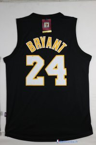 Maillot NBA Pas Cher Los Angeles Lakers Kobe Bryant 24 Noir Jaune