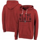 Toronto Raptors Majestic Threads Red Hometown Slogan Tri-Blend Pullover Hoodie