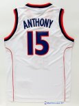 Maillot NCAA Pas Cher Syracuse Carmelo Anthony 15 Blanc