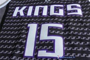 Maillot NBA Pas Cher Sacramento Kings DeMarcus Cousins 15 Noir Blanc