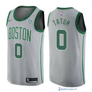 Maillot NBA Pas Cher Boston Celtics Jayson Tatum 0 Gris Ville 2017/18