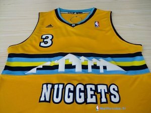 Maillot NBA Pas Cher Denver Nuggets Allen Iverson 3 Jaune