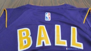 Maillot NBA Pas Cher Los Angeles Lakers Lonzo Ball 2 Purpura Statement 2017/18