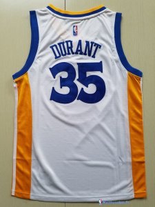 Maillot NBA Pas Cher Golden State Warriors Junior Kevin Durant 35 Blanc 2017/18