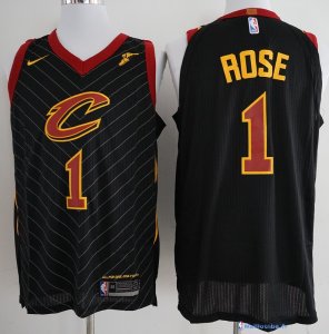 Maillot NBA Pas Cher Cleveland Cavaliers Derrick Rose 1 Noir 2017/18