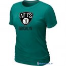 T-Shirt NBA Pas Cher Femme Brooklyn Nets Vert