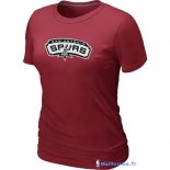 T-Shirt NBA Pas Cher Femme San Antonio Spurs Bordeaux