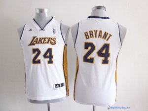 Maillot NBA Pas Cher Los Angeles Lakers Junior Kobe Bryant 24 Blanc