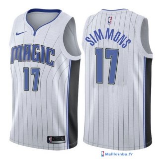 Maillot NBA Pas Cher Orlando Magic Jonathon Simmons 17 Blanc Association 2017/18