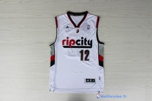 Maillot NBA Pas Cher Portland Trail Blazers LaMarcus Aldridge 12 Retro Blanc