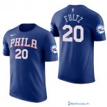 Maillot Manche Courte Philadelphia Sixers Markelle Fultz 20 Bleu 2017/18