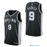 Maillot NBA Pas Cher San Antonio Spurs Tony Parker 9 Noir Icon 2017/18