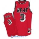 Maillot NBA Pas Cher Miami Heat Dwyane Wade 3 Retro Rouge