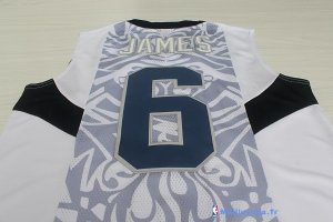 Maillot NBA Pas Cher USA 2008 James 6 Blanc