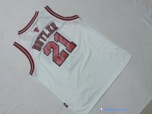 Maillot NBA Pas Cher Chicago Bulls Junior Jimmy Butler 21 Blanc