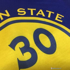 Maillot NBA Pas Cher Golden State Warriors Stephen Curry 30 Bleu Icon 2017/18